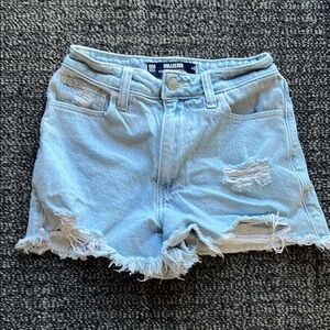 Hollister Blue Jean Shorts Distressed Cut-Off Style